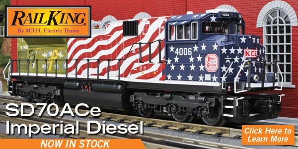 RailKing O Gauge Kansas City Southern Veterans SD70ACe Diesel